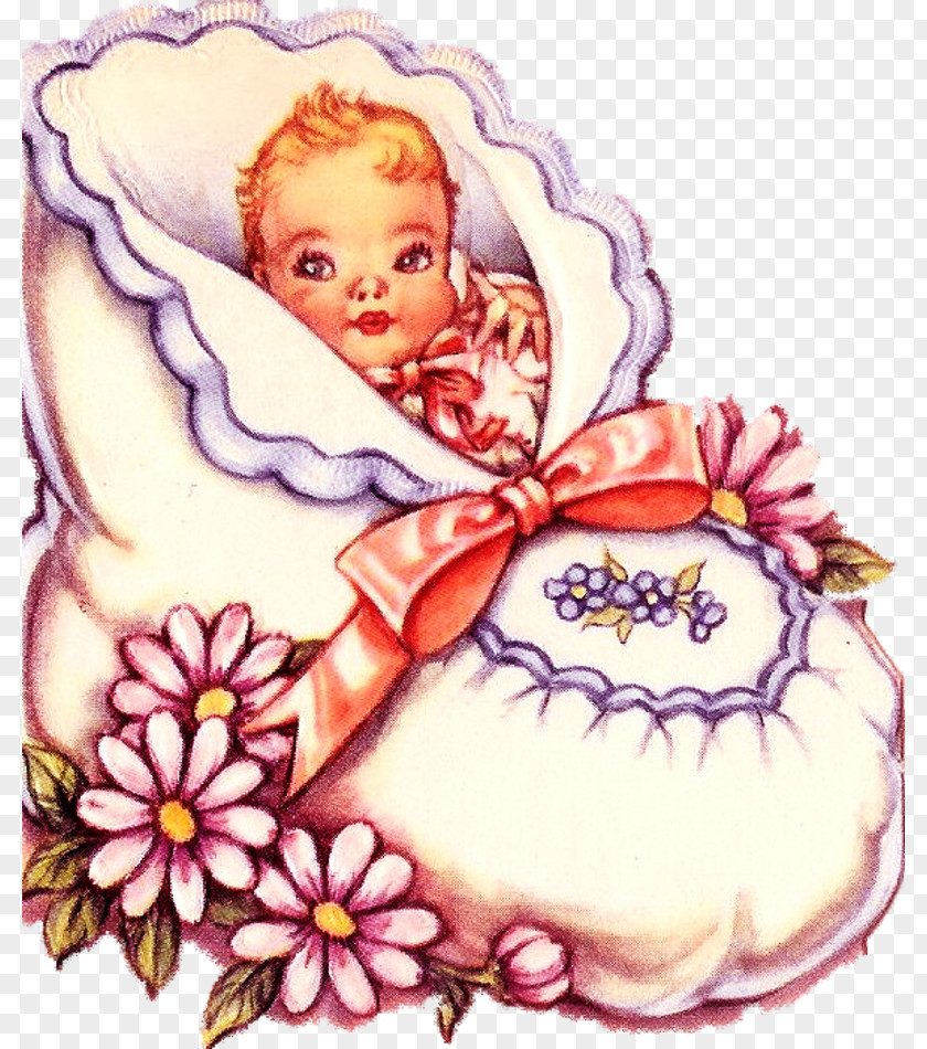 Vintage Infant Clip Art PNG