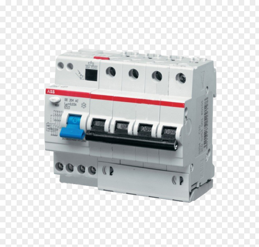 Abb Electric ABB Group Residual-current Device Aardlekautomaat Circuit Breaker 2CSR254001R1164 DS204 AC-C16/0,03 Proudový Chránič S Nadproudovou Ochranou PNG