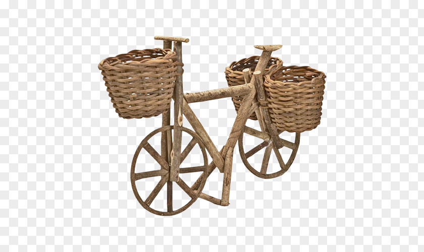 Bicycle Baskets Wooden Clip Art PNG