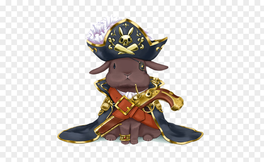 Hand-painted Rabbit Pirates Of The Caribbean Food Moe Illustration PNG