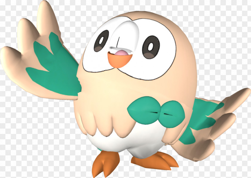 Pokemon Pokémon Sun And Moon Ash Ketchum Rowlet Rendering Fan Art PNG