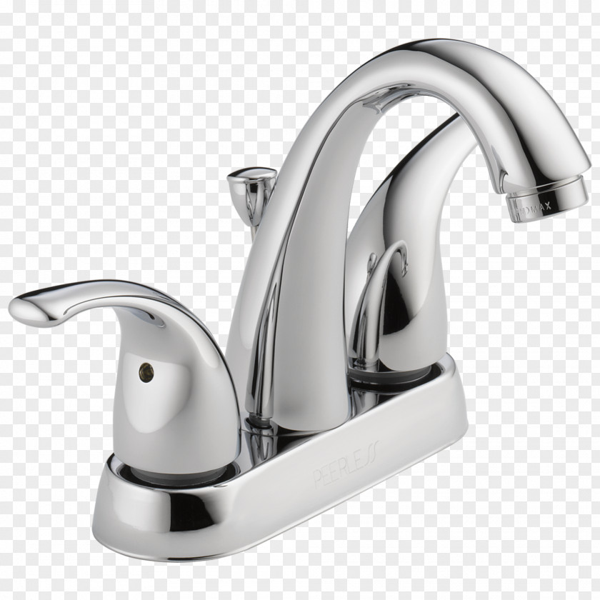 Bathtub Spout Tap Sink Bathroom Chrome Plating Delta Faucet Company PNG