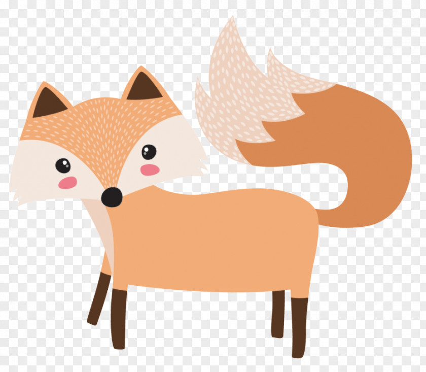 Fox Clip Art Image Watercolor Painting Wall Decal PNG