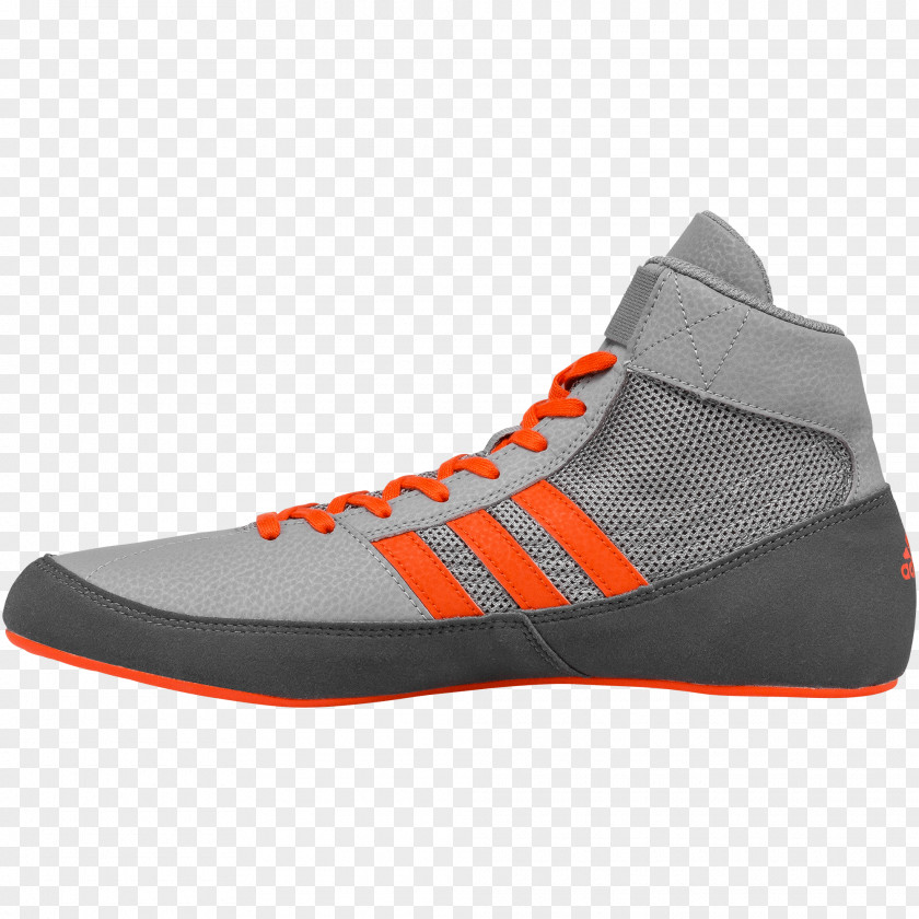 Orange Grey Adidas Wrestling Shoe Sneakers ASICS PNG