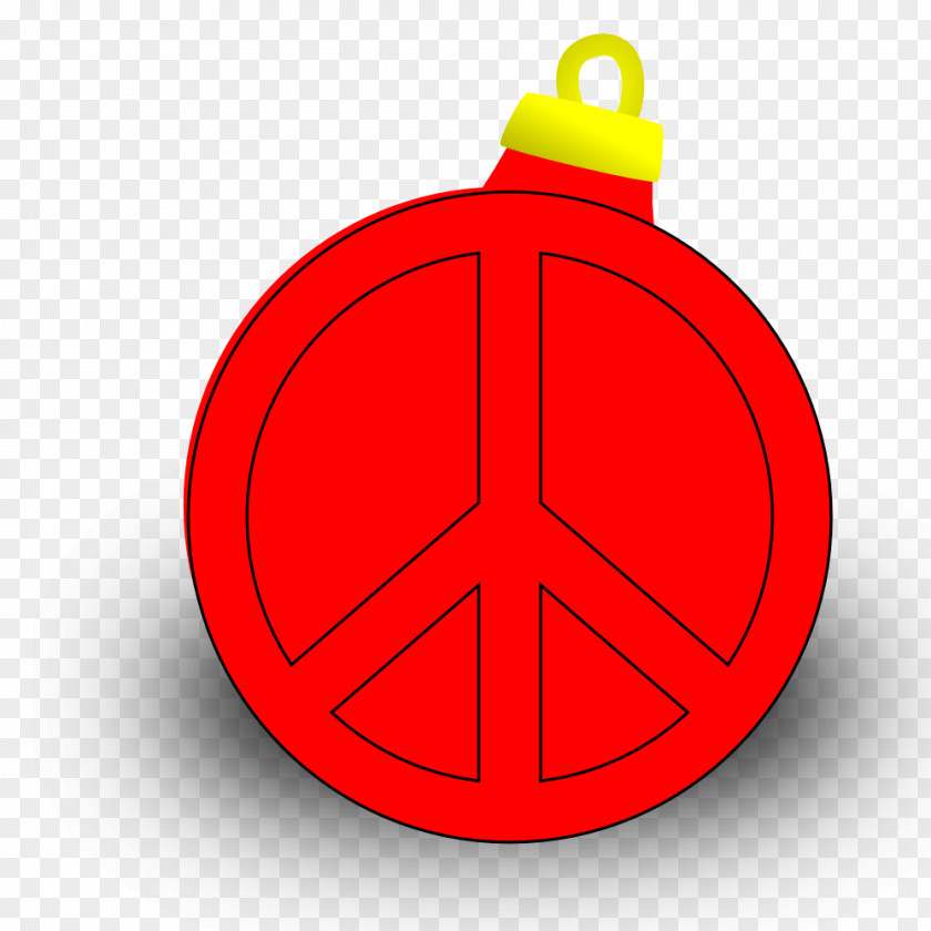 Peace Symbol Christmas Ornament PNG