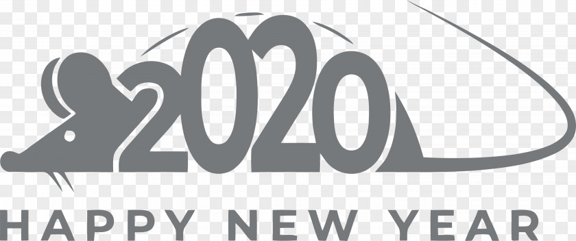 Signage Number Happy New Year 2020 PNG