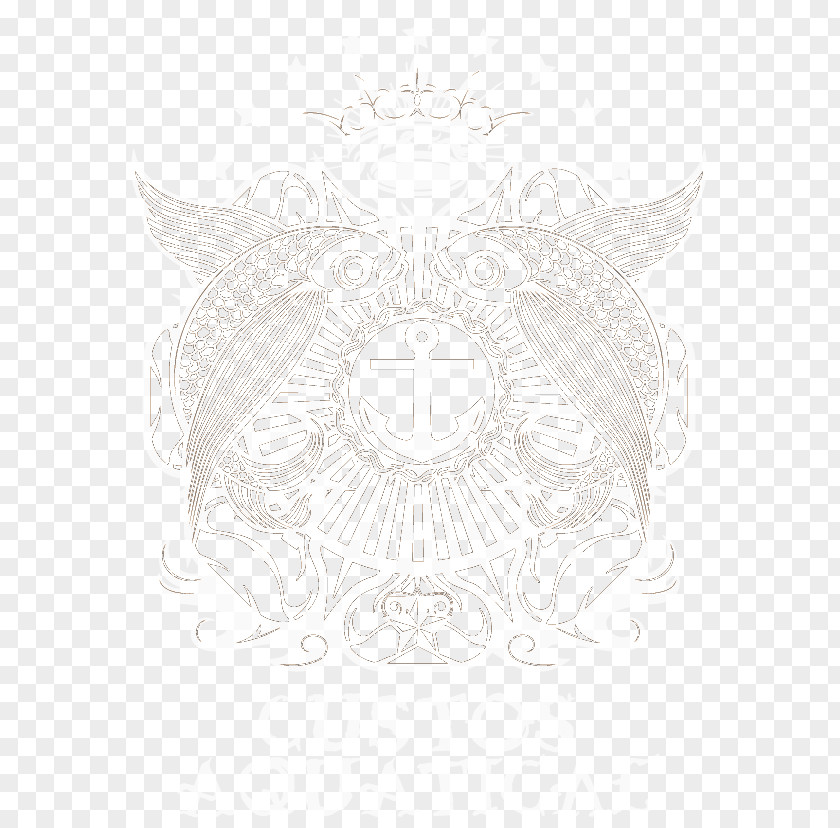 Artificial Reef Line Art White Sketch PNG