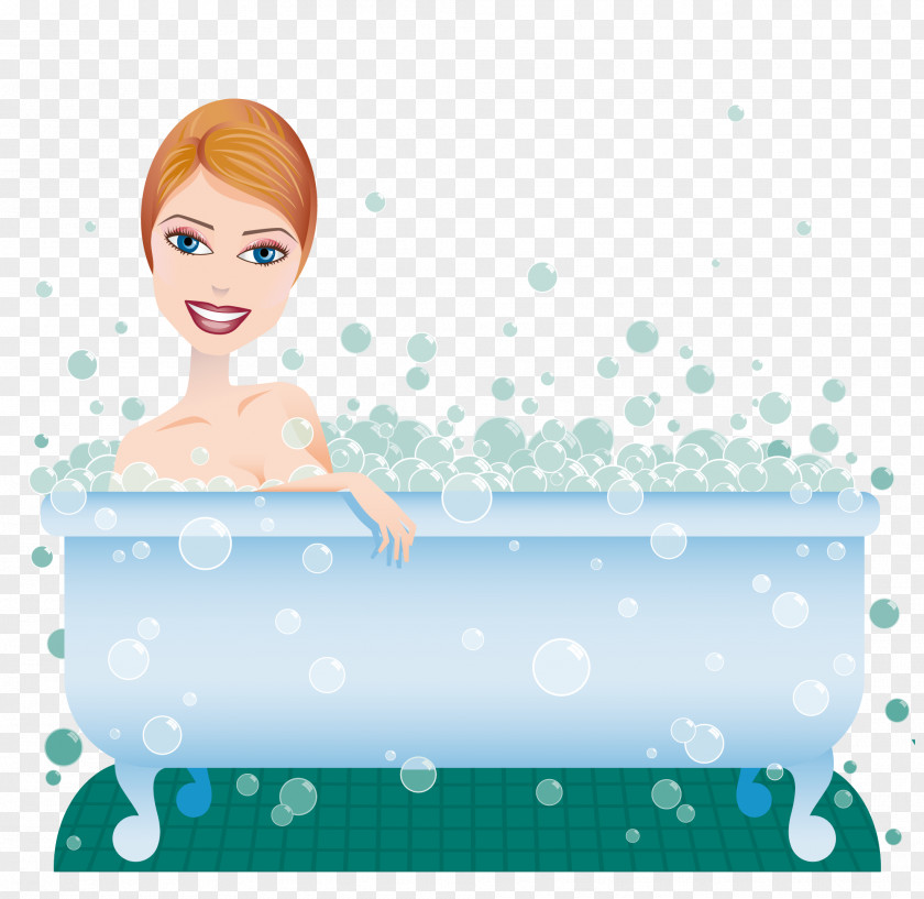 Bath Beauty Vector Bathing Clip Art PNG