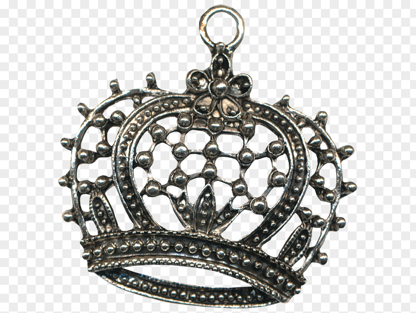 Crown Metal Pattern Silver PNG