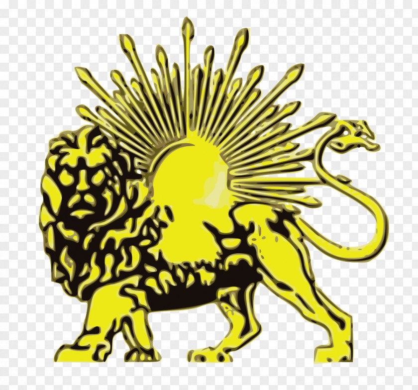 Lion Drawing And Sun Iran PNG