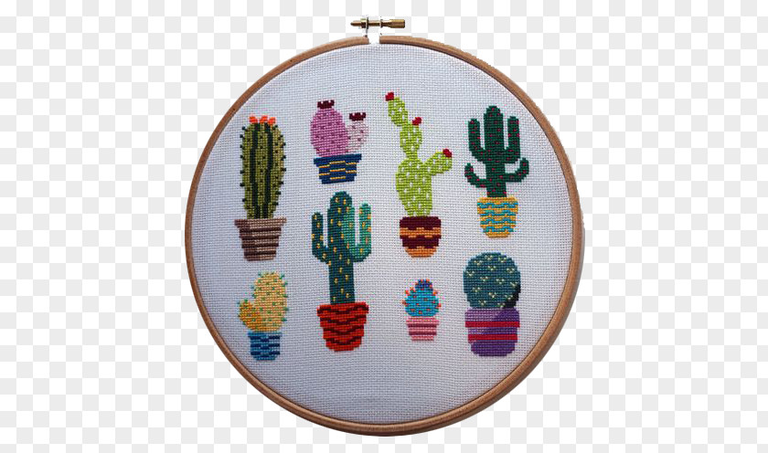 Cactus Embroidery Easy Cross-Stitch Christmas Cross Stitch Simple PNG