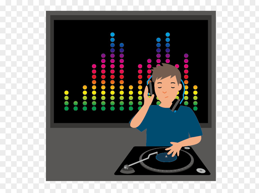 Cartoon DJ Performances Bar Disc Jockey Illustration PNG
