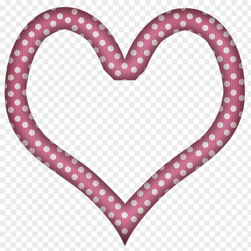 Heart Frame Digital Scrapbooking Necklace Clip Art PNG