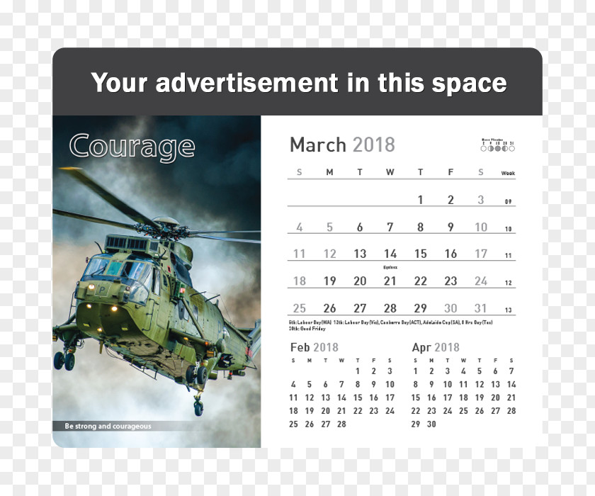 Helicopter Product Design Calendar PNG