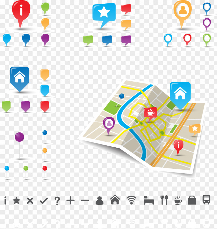Map Navigation Icons Icon PNG