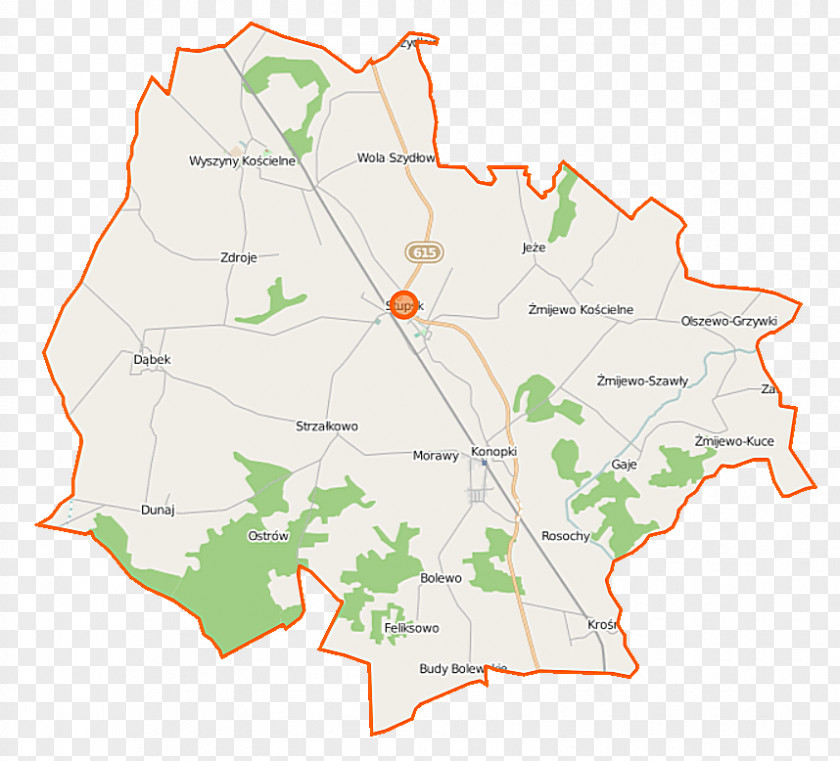 Map Stupsk Jeże, Masovian Voivodeship Dunaj, Pieńpole Strzałkowo, PNG