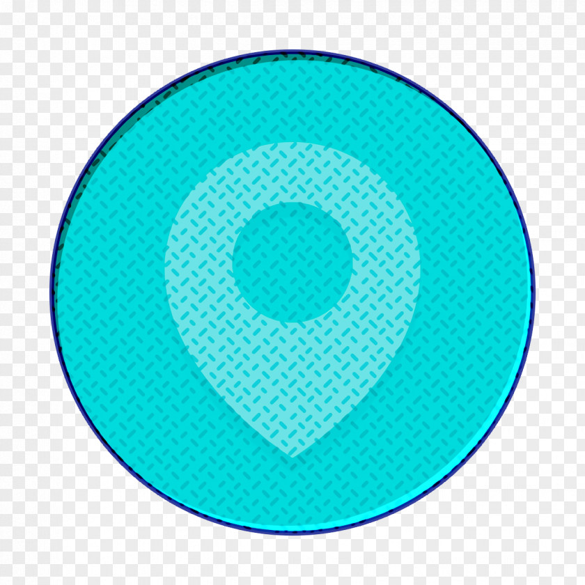 Teal Turquoise Location Icon Navigation Pin PNG
