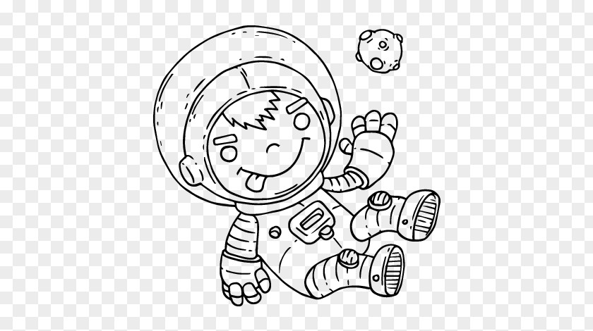 Astronaut Drawing Coloring Book Outer Space Painting PNG