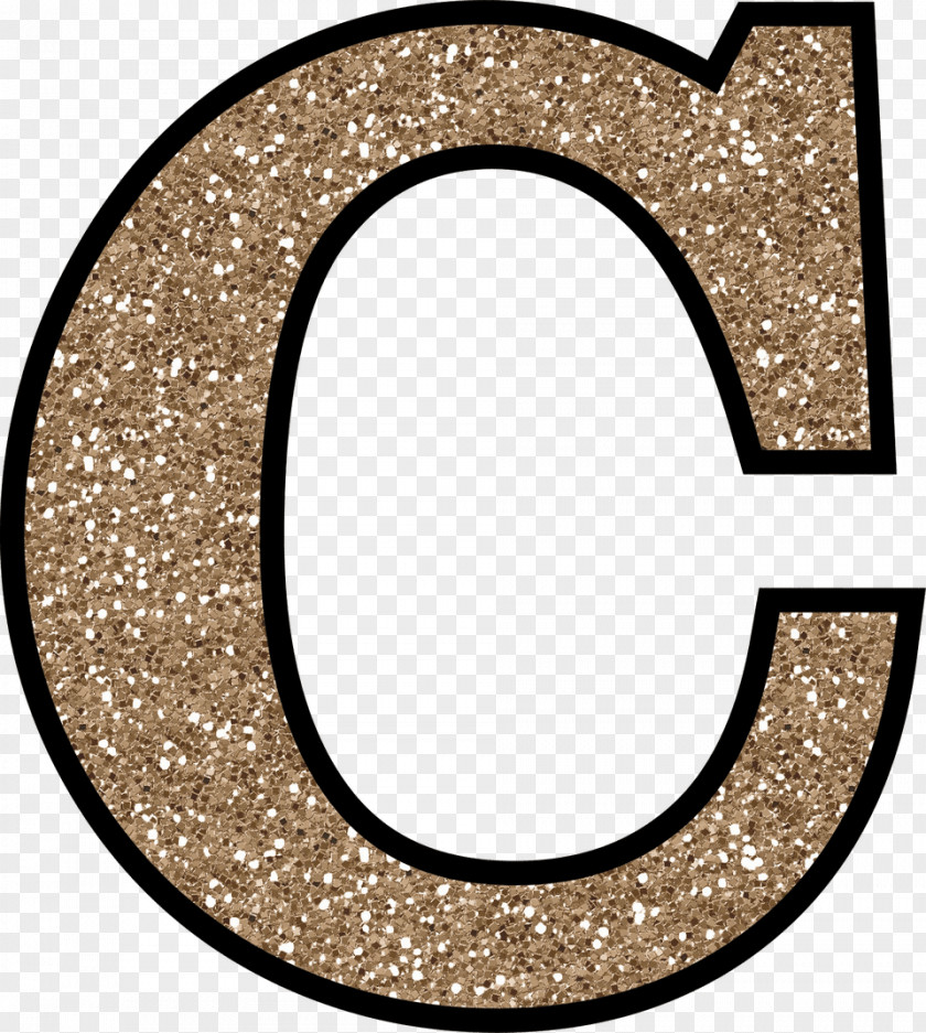 Letter C Glitter Alphabet PNG