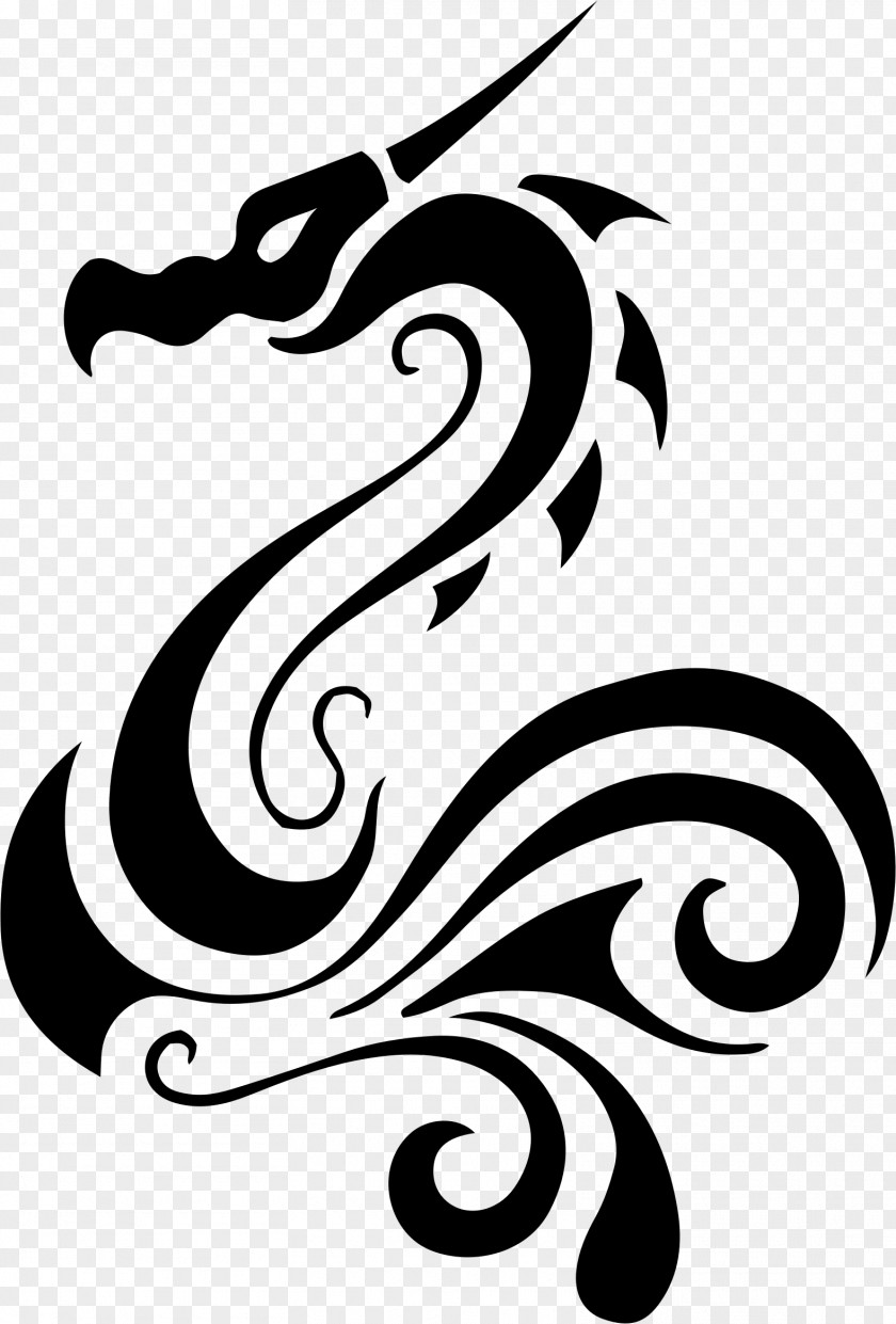 Tribal Arrow Tattoo Dragon Clip Art PNG