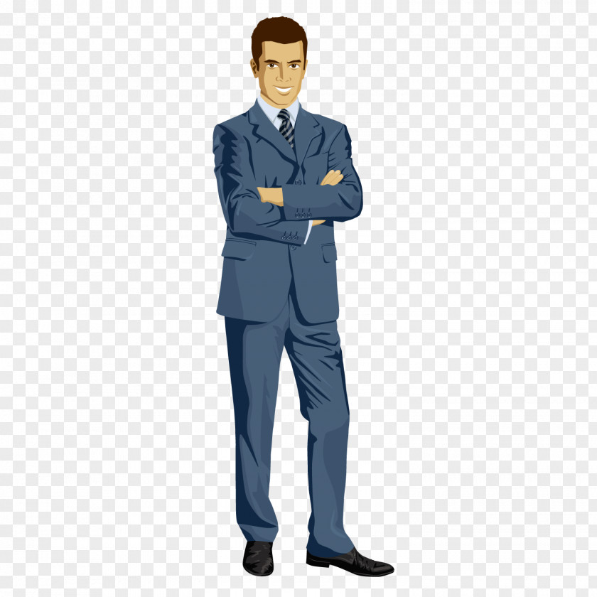 Handsome Businessman Suit Man Clip Art PNG