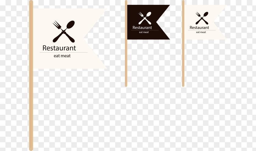 Restaurants Vector Flag Clip Art PNG