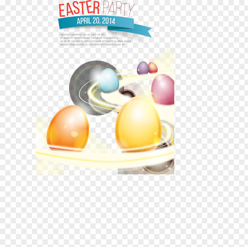Vector Easter Poster Bunny Egg PNG