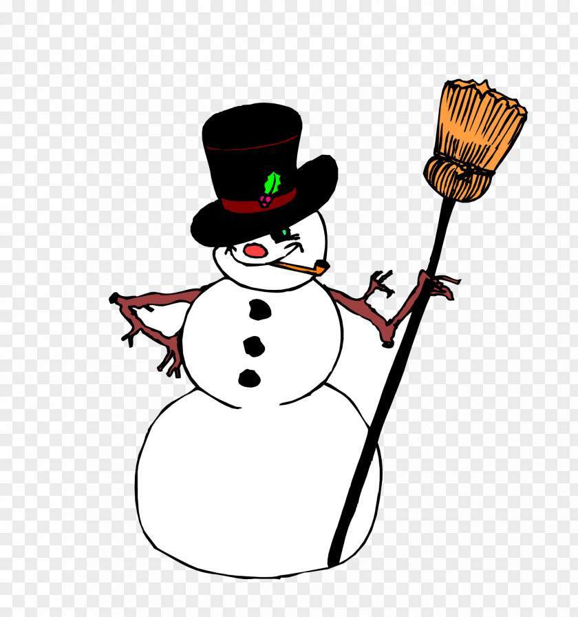 Vector Snowman Cartoon PNG