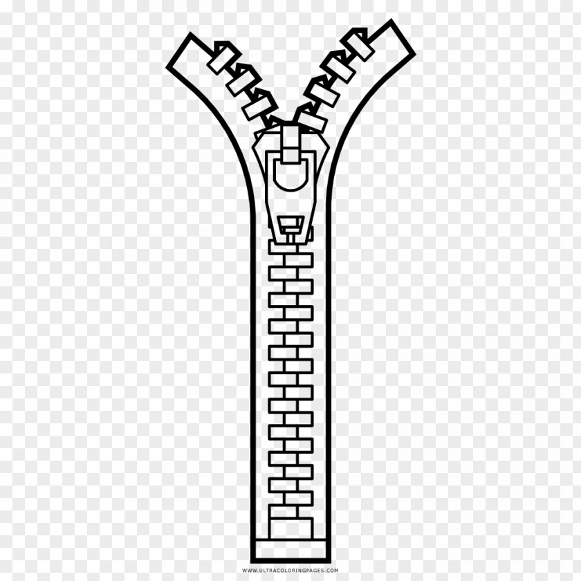 Zipper Drawing Coloring Book Black And White PNG