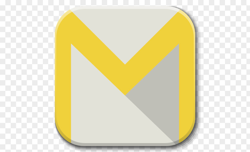 Apps Email Client Android Triangle Symbol Yellow Sign PNG