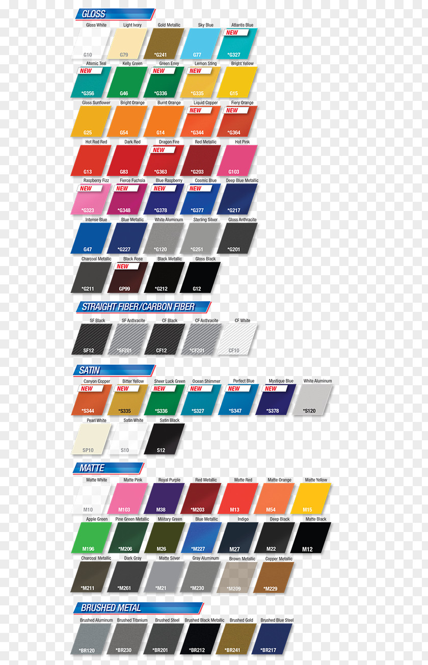 Car Color Chart Wrap Advertising 3M PNG