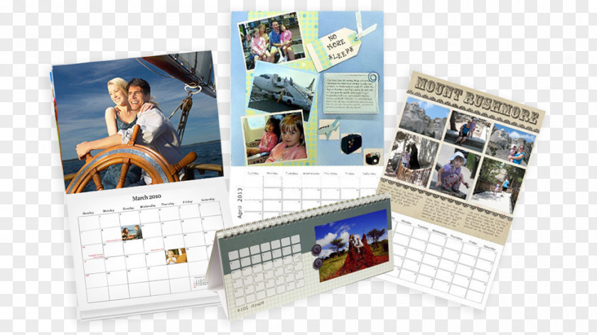 Fashion Watercolor Desk Calendar Scrapbooking Paper Printing PNG