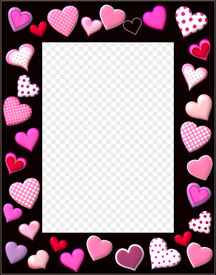 Frame Valentine's Day SMS Heart Gift Clip Art PNG