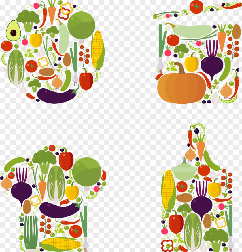 Vector Vegetables Creative Design Organic Food Vegetable Fruit Illustration PNG