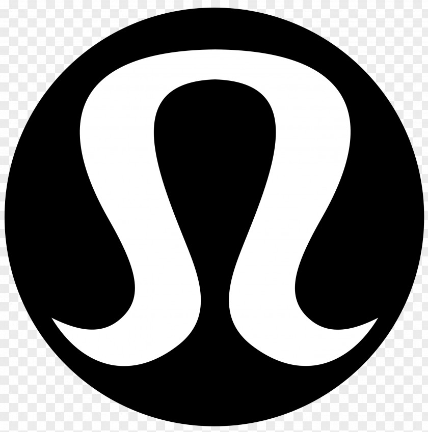 Black Lululemon Athletica Logo Yoga Clothing PNG