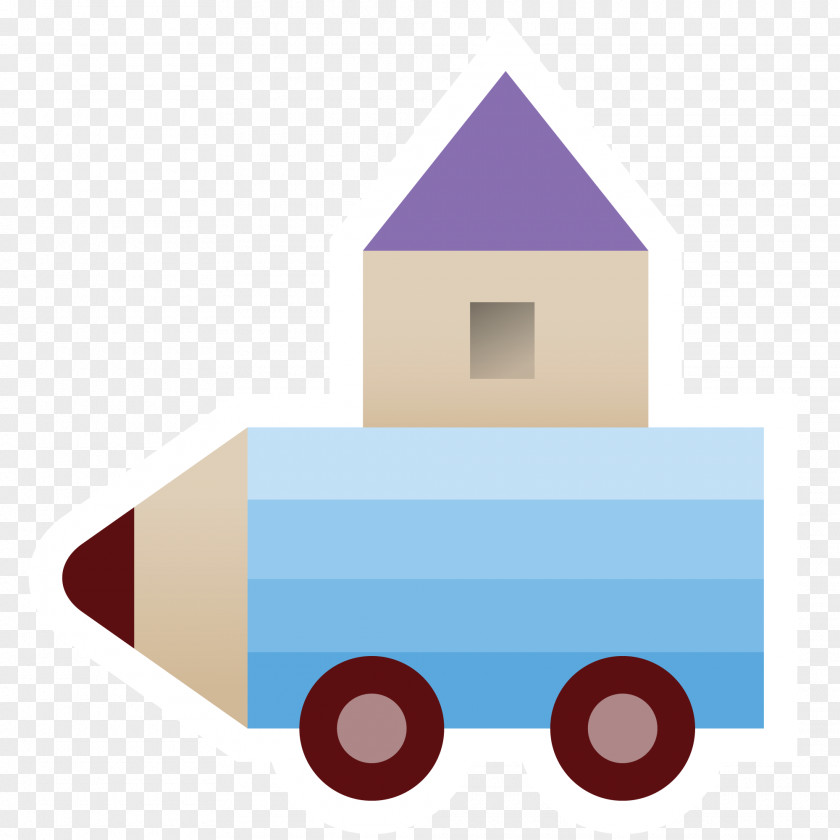 Cartoon Pencil Car Drawing PNG