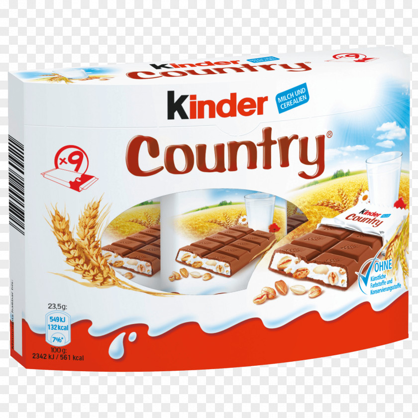 Chocolate Kinder Bar Bueno Surprise Breakfast Cereal PNG