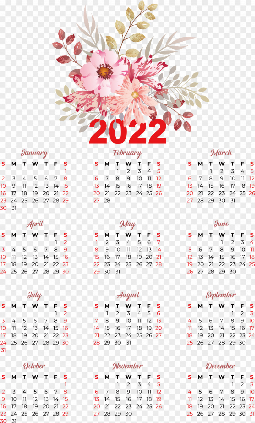 Flower Calendar Font Meter Plant PNG