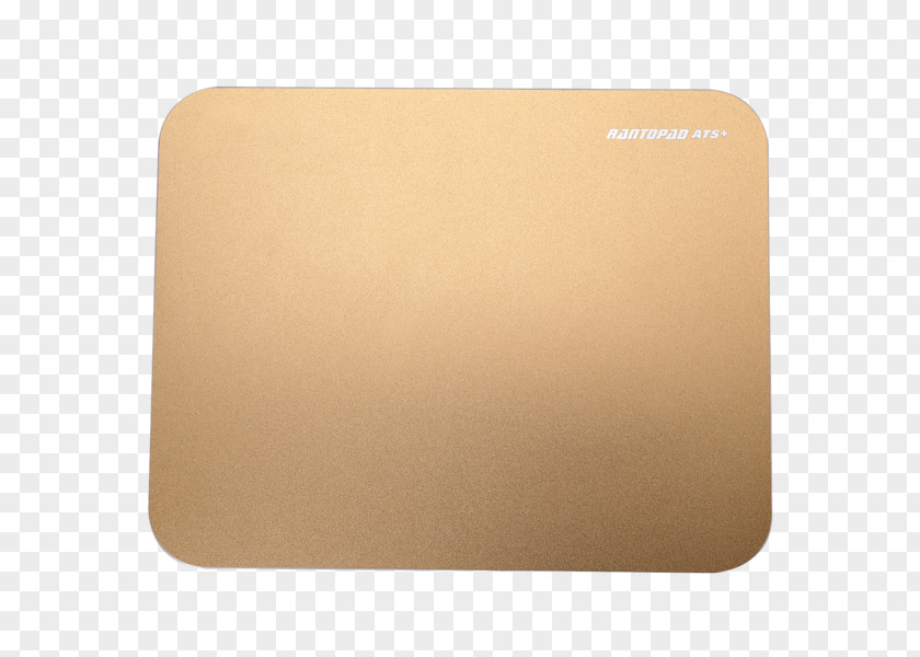 Mouse Pad Mats Metal Rectangle Aluminium Gold PNG