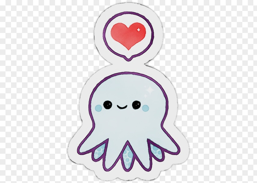 Sticker Octopus Cuteness Kawaii Zazzle PNG