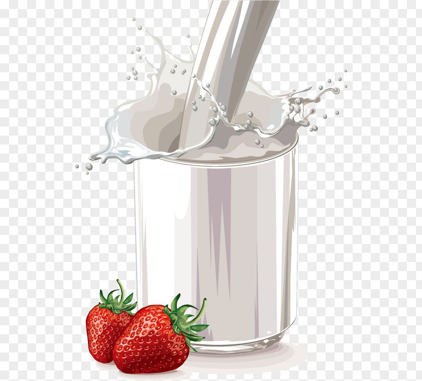 Strawberry Milk Flavored Illustration PNG