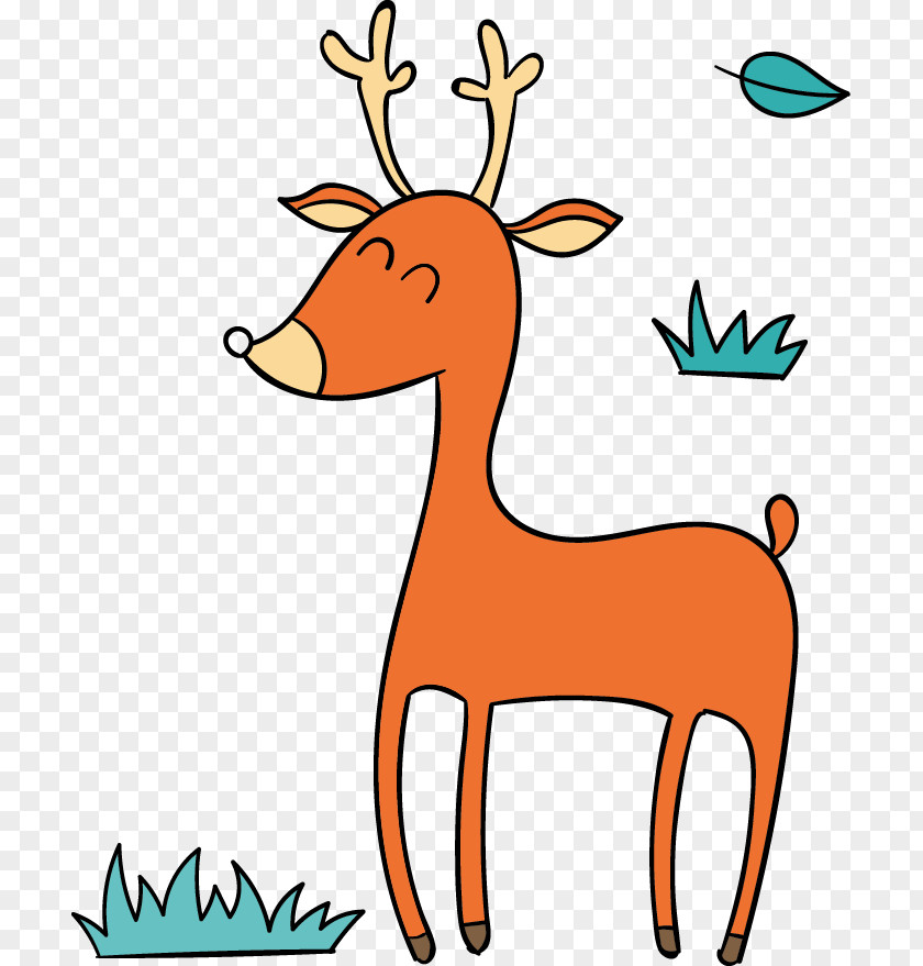 Cute Cartoon Vector Orange Christmas Deer Design Center ARTPLAY Animal PNG