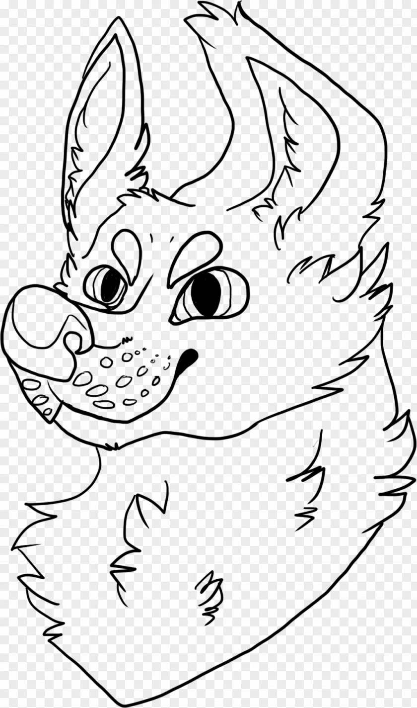 Dog Whiskers Line Art Drawing Black And White PNG