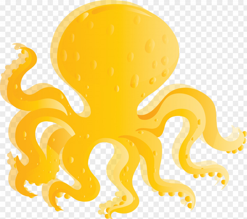 Octopus Yellow Giant Pacific PNG