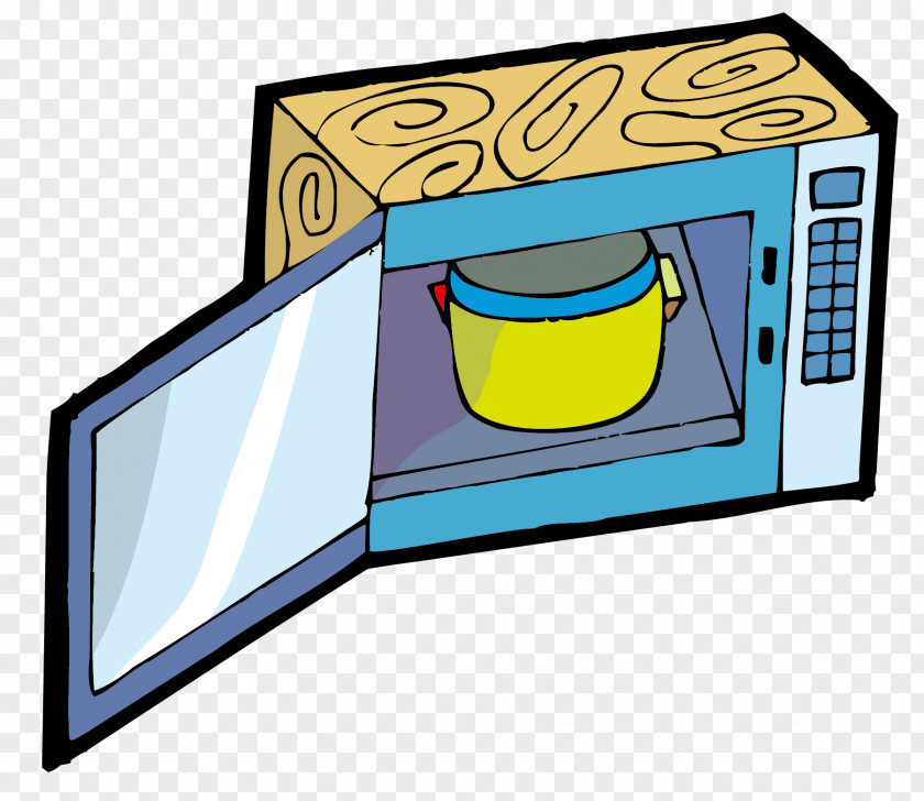 Open The Microwave Oven Kitchen Clip Art PNG