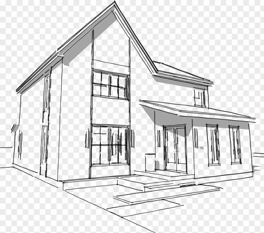 Architecture Product Sketch Facade House PNG