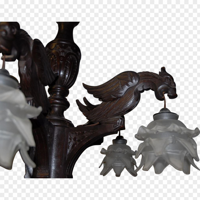Gothic Bronze Sculpture Figurine Metal PNG