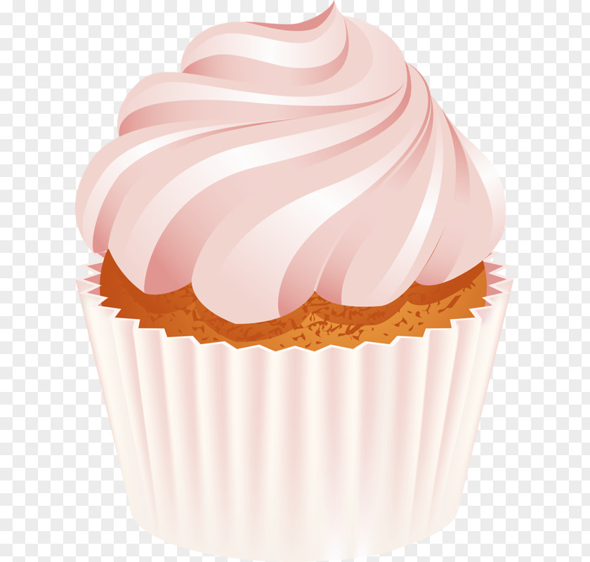 Pink Ice Cream Cupcake Muffin Chocolate Cake Birthday Icing PNG