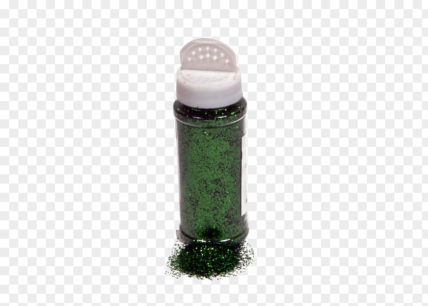 Bottle Art Jar Green Glitter PNG