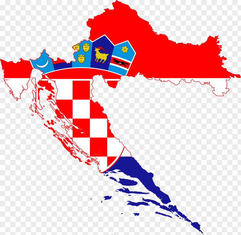 Decorative Flags Flag Of Croatia Vector Map PNG